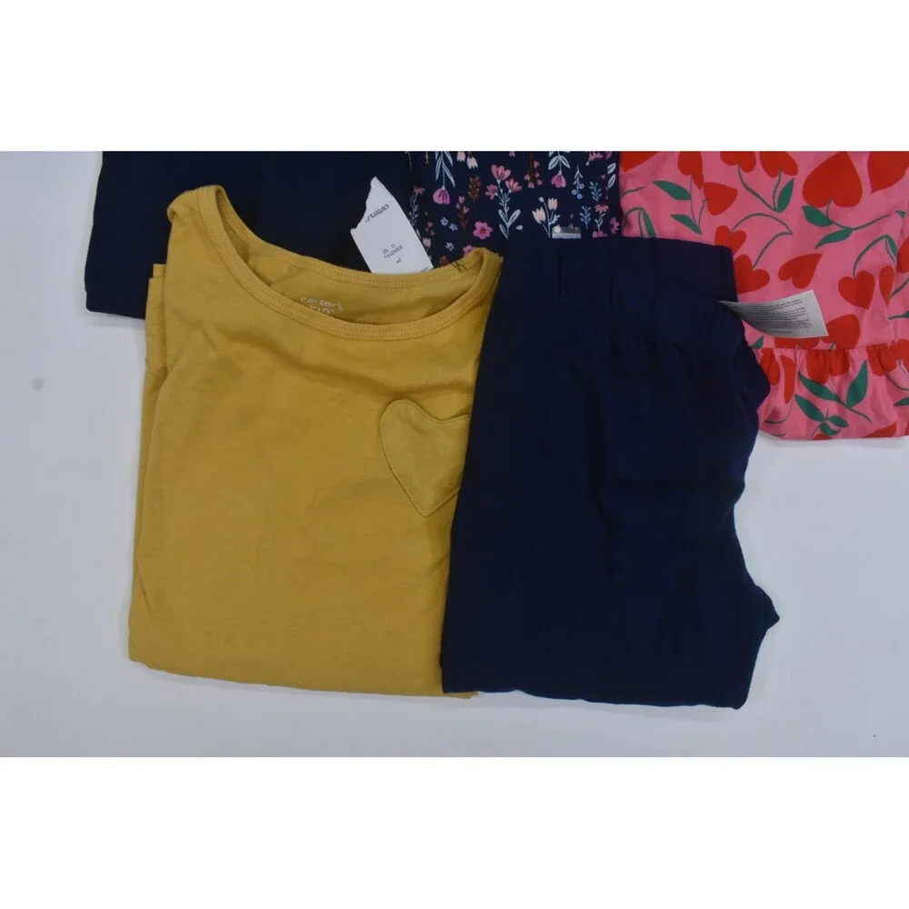 Carters Bulk Lot Of 5 Girls Size Large 10/12 Mixed Season Tops Bottoms Dresses